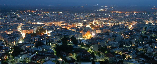 View of the modern city of Serres from the Acropolis