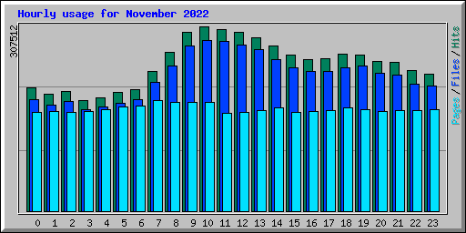 Hourly usage for November 2022